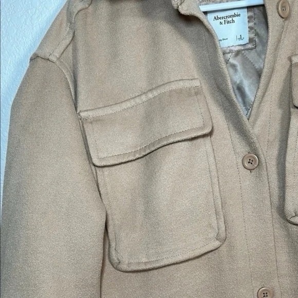 Abercrombie & Fitch Tan Button-Up Jacket Women's S - Picture 4 of 5